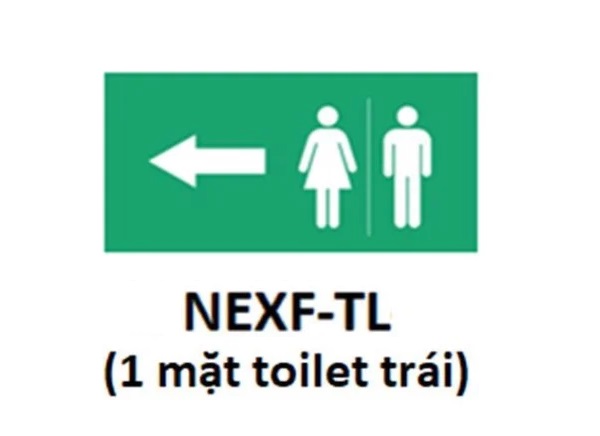 Hình chỉ hướng 1 mặt toilet trái NANOCO NEXF-TL