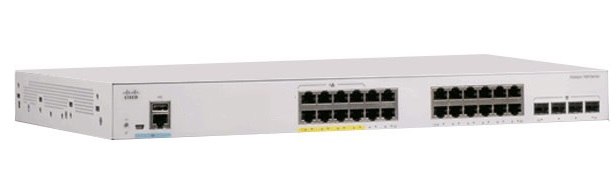 24-port Gigabit Ethernet + 4-port 10G SFP Uplinks PoE Switch Cisco C1000-24P-4X-L