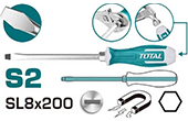 Tua vÃ­t TOTAL | Tua vít dẹp đóng xuyên TOTAL THGS82006