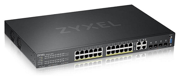 24-port GbE PoE + 4-port GbE combo Managed Switch ZyXEL GS2220-28HP