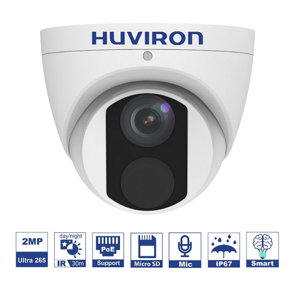 Camera IP Dome hồng ngoại 2.0 Megapixel HUVIRON HU-ND222DM/I3E