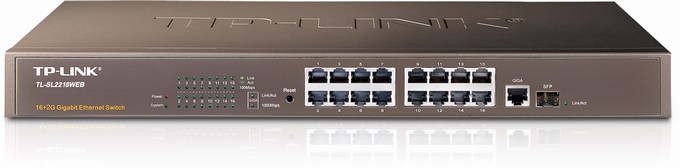 16-port + 2-Port Gigabit Web Smart Switch TP-LINK TL-SL2218
