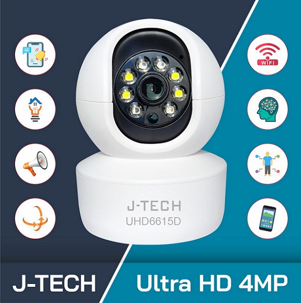 Camera IP hồng ngoại không dây 4.0 Megapixel J-TECH UHD6615D