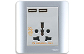 Thiết bị điện Schneider | Bộ ổ cắm đa năng và sạc USB đôi Schneider E8442616USB_SA_G19