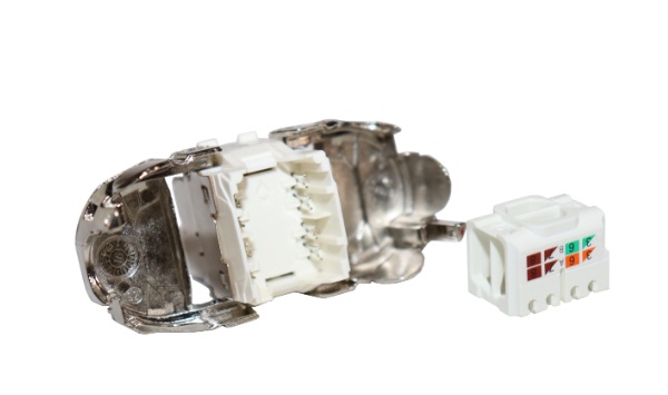 Nhân mạng RJ45 Cat6A STP Keystone Tool-less Corning Nhân mạng RJ45 Cat6A STP Keystone Tool-less Corning