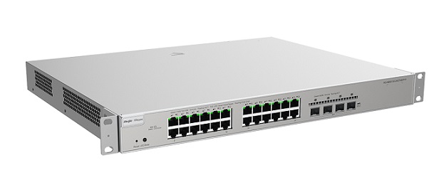 thiết bị chuyển mạch Switch RUIJIE RG-NBS5100-24GT4SFP-P (24-port 10/100/1000BASE-T PoE/PoE+ và 4-port SFP BASE-X)
