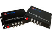 Video Converter GNETCOM | Bộ chuyển đổi Video quang 4 kênh GNETCOM HL-4V-20T/R 720P