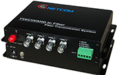 Video Converter GNETCOM | Bộ chuyển đổi Video quang 4 kênh GNETCOM HL-4V1D-20T/R 720P RS485/PTZ