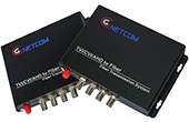 Video Converter GNETCOM | Bộ chuyển đổi Video quang 4 kênh GNETCOM HL-4V-20T/R 1960P