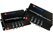 Video Converter GNETCOM | Bộ chuyển đổi Video quang 8 kênh GNETCOM HL-8V-20T/R 720P