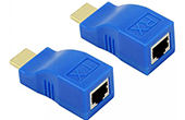 HDMI Fiber Converter OEM | Đầu chuyển HDMI-LAN OEM HDMI 30M HE30-1