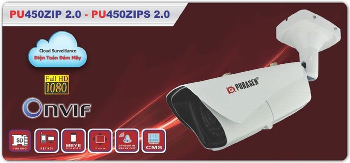 Camera IP hồng ngoại PURASEN PU-450ZIPS 2.0