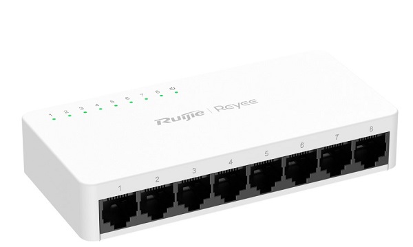 8-Port 10/100/1000Mbps Unmanaged Non-PoE Switch RUIJIE RG-ES08G-L