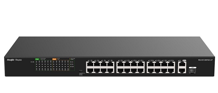 thiết bị chuyển mạch Switch 24-port PoE Ruijie (RG-ES126FGS-LP)