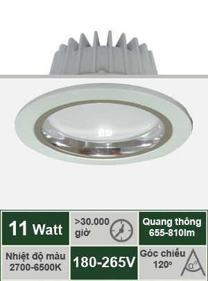 Đèn LED âm trần 11W VinaLED DL-L11S