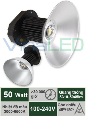 Đèn LED nhà xưởng 50W VinaLED HB-A50C 