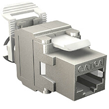 Keystone Jack VIVANCO CAT.6A VPCJSNFAS (Shielded, Silver)