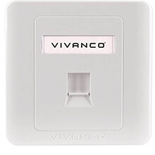 1-port Faceplate VIVANCO VCA10