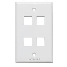 4-port Faceplate (A-Format) VIVANCO VCA174