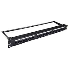 Empty Patch panel 24-port 1U LS CAT.5e (LS-PP-24P-E-LWM)