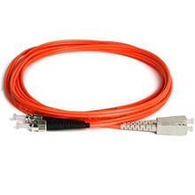 SC/UPC-ST/UPC OM3 Multimode Duplex Fibre Patch Cable VIVANCO VCFCTCDUM3LS5