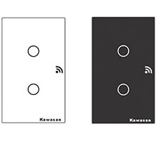 Công tắc cảm ứng hẹn giờ 2 nút KAWA CT2-WIFI(B/W)