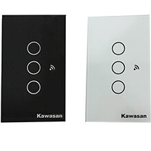 Công tắc cảm ứng hẹn giờ 3 nút KAWA CT3-WIFI(B/W)