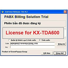 Phần mềm tính cước PANASONIC KX-TDA600/TDE600