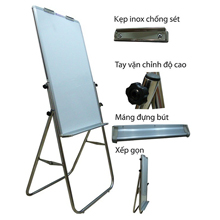 Bảng viết | Bảng Flipchart viết bút lông từ tính chân inox BAVICO kích thước 100x60cm
