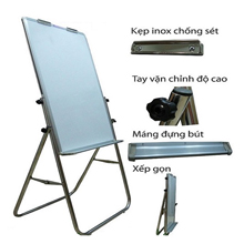 Bảng viết | Bảng Flipchart viết bút lông từ tính chân inox BAVICO kích thước 120x120cm