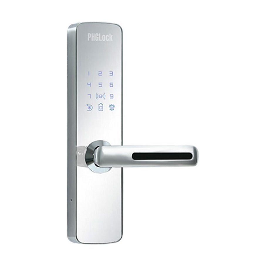 Khóa cửa điện tử PHGLock | Khóa cửa điện tử PHGLock FP7153W (Mica gương bạc)