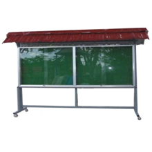 Bảng viết | Bảng thông báo cửa kiếng gắn khóa, có mái che BAVICO 120x200cm