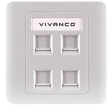 4-port Faceplate VIVANCO VCA40