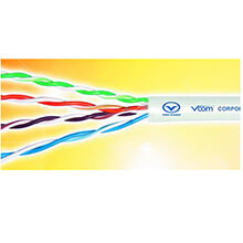 Cáp mạng VCOM Cat5E UTP vỏ PVC thùng 305m (L524001)