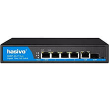4-Port GE PoE Switch HASIVO S600P-4G-1TS-AI