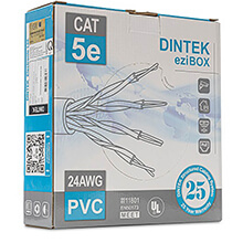 Cáp mạng Dintek CAT.5E UTP (1101-03040, 100m/thùng)