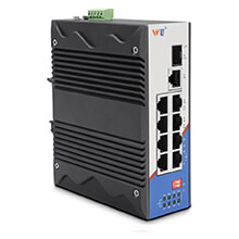 8-port 10/100/1000BaseT-(X) Industrial DIN-Rail PoE Switch WINTOP YT-RS2310-1GF9GT-8POE
