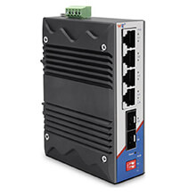 4-port 10/100/1000BaseT-(X) Industrial DIN-Rail PoE Switch WINTOP YT-RS236-2GF4GT-4POE