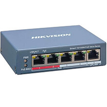 4-Port FE Smart PoE Switch HIKVISION DS-3E1105P-EI/M