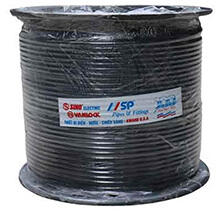 Cáp đồng trục RG6 (5C-FB) lõi CCS 80 sợi màu đen SINO RG6/5C-FB/CCS/80/SP