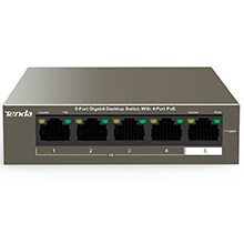 5-Port Gigabit Desktop PoE Switch TENDA TEG1105P-4-63W