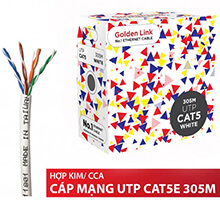 Cáp mạng Cat5e UTP Golden Link TW1101-2 (305m, Trắng)