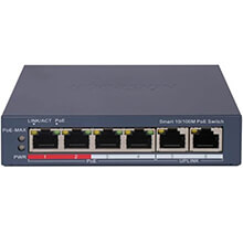 4-Port FE Smart PoE Switch HIKVISION DS-3E1106P-EI