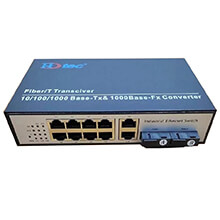 HDTEC Fiber Switch PoE 2F8RJ45 1G