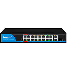 16-Port FE PoE Switch HASIVO S2600P-16F-1G-1TC  