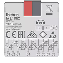 Bộ chuyển đổi tín hiệu ngõ vào 8 kênh Theben TA 8.1 KNX